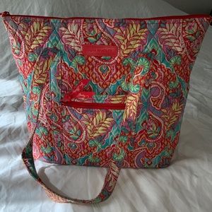 SALE. Vera Bradley Pink Teal Yellow Tote Bag 101